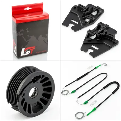 Produktbild von Fensterheber Reparatursatz Seilzug Rolle Gleitstücke Set VL VR für BMW 3er E46