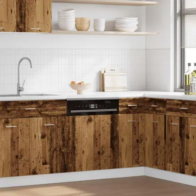 Produktbild von "2026 Promotion" Buffetschrank Küche, Geschirrspülerblende, Altholz-Optik 60x1,5x67 cm Holzwerkstoff - Mehrzweckschrank CC31637