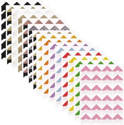 Produktbild von Selbstklebende Fotomontage-Ecken - 15 Blätter - 14 Farben
