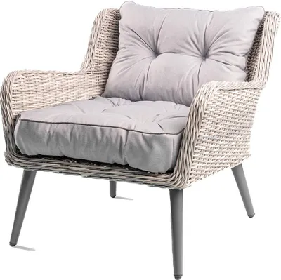 Produktbild von TexDeko® Loungekissen Gartenpolster Set mit Rückenkissen für Rattanmöbel  Wasserabweisend 55x55x12cm + 55x40x12cm (Hell-Grau)