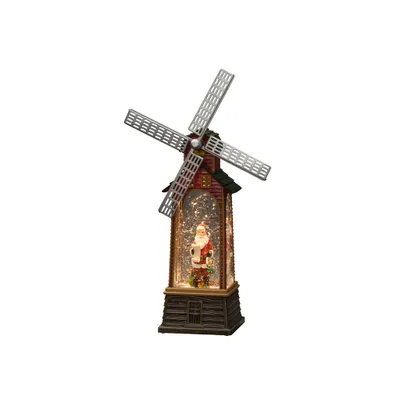 Productafbeelding van Sneeuwlantaarn LED windmolen met kerstman Konstsmide