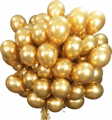 Zdjęcie produktu dla Balony złote chrom metaliczne balony chromowane złoto sylwester wesele 100