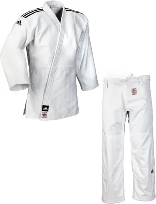 Produktbild von adidas Judoanzug CHAMPION II IJF, weiß/schwarze Streifen, JIJF 200