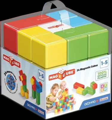 Produktbild von Geomag Magicube Vollfarbiger recycelter Kristall 24 Stk