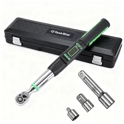 Produktbild von Digitaler Drehmomentschlüssel - Drehmomentschlüssel-Set - 0–220 Nm - ±2 % Genauigkeit - 0,95 cm Vierkantantrieb - LCD-Anzeige - Einstellbar - Manuell