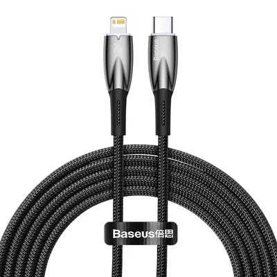 Zdjęcie produktu dla Kabel Baseus CADH000101 Lightning - USB-C PD 20W 480Mb/s 2m - czarny