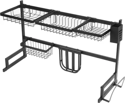 Produktbild von Multifunktionale Spüle Abtropfgestell Abtropffläche Zähler Organisator Utensilien Halter Küche Regale