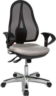 Produktbild von Topstar Bürostuhl Open Point SY Deluxe, OP290U G23 Stoff grau, Gestell chrom