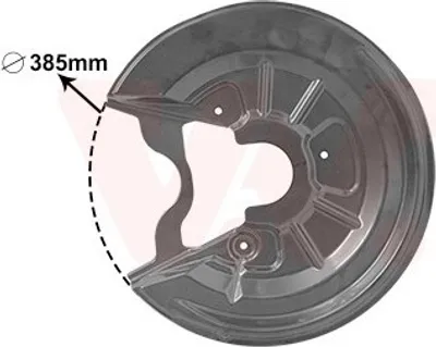 Produktbild von VAN WEZEL Spritzblech Bremsscheibe für VW GOLF VI (5K1) Hinten Rechts 7623374 Ankerblech