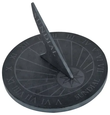 Produktbild von Esschert Design Schiefer Sonnenuhr Text rund; LS002