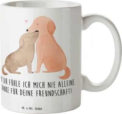 Produktbild von Mr. & Mrs. Panda Kaffeetasse Beste Freundin - Weiß - Geschenk, Geschenkidee, kaffeebecher keramik, Freundschaft, Lächeln, Wertschätzung, Danke sagen, Bedanken, Teetasse