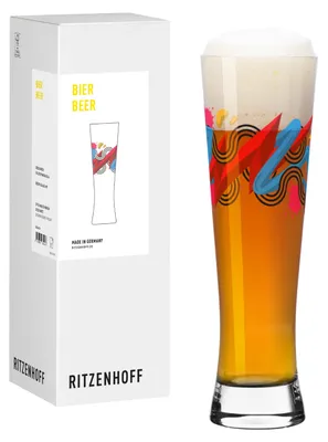 Immagine prodotto di Bicchiere da birra "Ritzenhoff Art Lovers", design Valdo Pangalila, capacità 396 ml, in cristallo