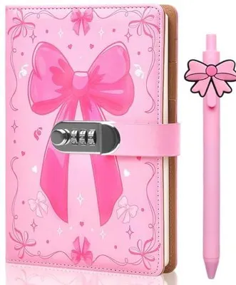 Tagebuch für Mädchen mit Zahlenschloss, 200 Seiten, A5, rosa