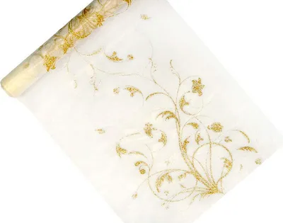 Produktbild von Goldener Organza Campanula 9m x 36cm