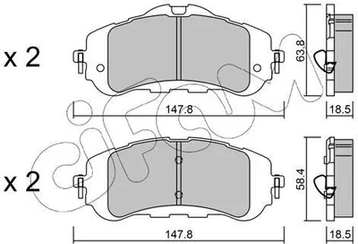 Produktbild von CIFAM Bremsbeläge Satz Vorne Bremsklötze passend für PEUGEOT 308 SW II 822-983-0