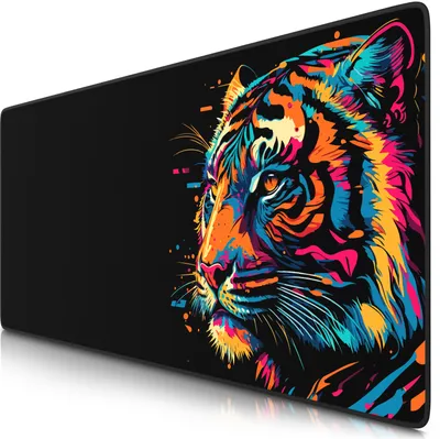 Obrázek produktu pro Titanwolf Herní podložka pod myš XXL, 900 x 400 x 3 mm, podložka na stůl, omyvatelná, protiskluzová zadní strana, rychlost a přesnost, barva Tiger 2