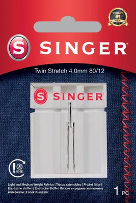 Image de Singer | Aiguille double, décorative, 4.0 80/12 1PK