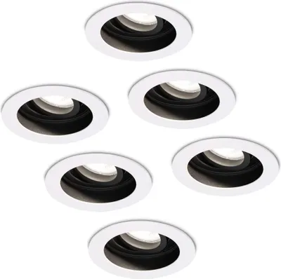 Produktbild von hoftronic LED Einbaustrahler 4W GU10 345lm 6500K Weiß 6er Set IP20
