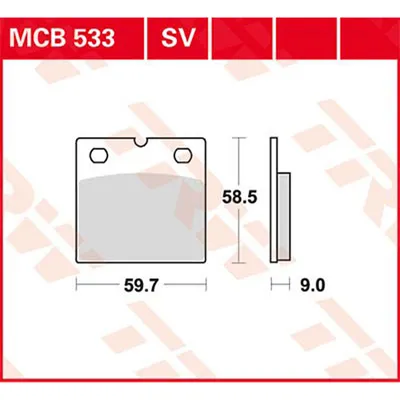 Produktbild von TRW Bremsbelagsatz MCB533SV R100GS BMW247E Bonneville California 1000 VT