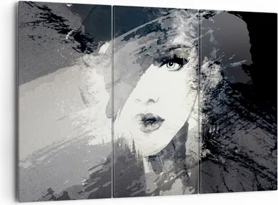 Produktbild von Bild auf Leinwand - Leinwandbild - Frau Gesicht - 165x110cm - Wand Bild - Wanddeko - Wandbilder - Leinwanddruck - Bilder - Kunstdruck - Wanddekoration - Leinwand bilder - Wandkunst - CE165x110-3757