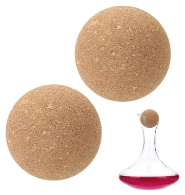7 Naturkork-Kugelstöpsel, 6,1 cm, für Karaffen & Flaschen