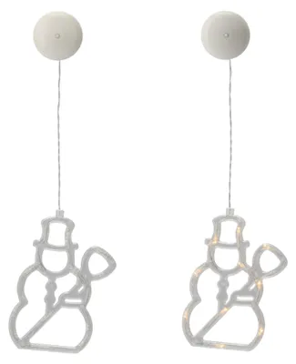 Image de Aga Décoration de Noël LED suspendue pour fenêtre Bonhomme de neige