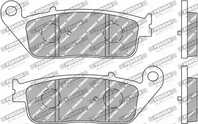 Produktbild von FERODO RACING FDB2288EF Bremsbeläge Satz Hinten Bremsklötze für KYMCO MOTORCYCLES XCITING