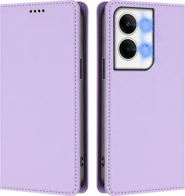 Immagine prodotto di Custodia in pelle per Oppo Reno9 / Reno9 Pro 5G, flip case magnetico in Finto cuoio con supporto Viola chiaro