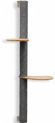Immagine prodotto di tiragraffi da parete da 132 cm con 2 piattaforme per gatti - tiragraffi in sisal per montaggio a parete