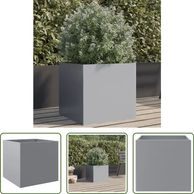 Produktbild von The Living Store Pflanzkübel Silbern 42x40x39 cm Verzinkter Stahl