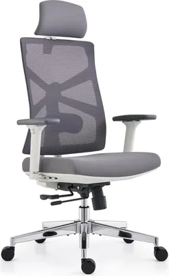 Produktbild von Ergonomischer Bürostuhl mit Adaptiver Rückenlehne, Schreibtischstuhl mit 4D Armlehnen, Verstellbarer Sitztiefe, Lendenwirbelstütze und 2D Kopfstütze