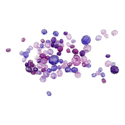 Immagine prodotto di Creativ Company CC miscela di perle sfaccettate in plastica 4-12 mm viola harmony 170 pezzi