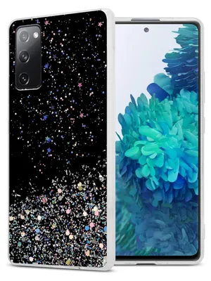 Produktbild von Cadorabo Hülle für Samsung Galaxy S20 FE Schutz Hülle in Schwarz Handyhülle TPU Etui Glitter Cover Case Glitzer