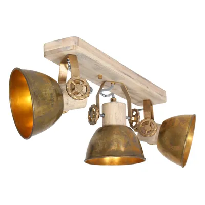 Immagine prodotto di Mexlite - faretto - Gearwood - bronzo - metallo legno di gomma - faretto a superficie - E27 - 2133BR