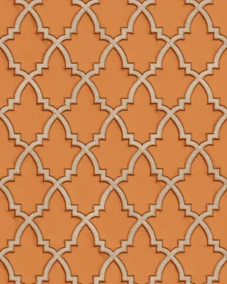 Image de Profhome DE120026-DI Papier peint ethnique brillant orange or 5,33 m2