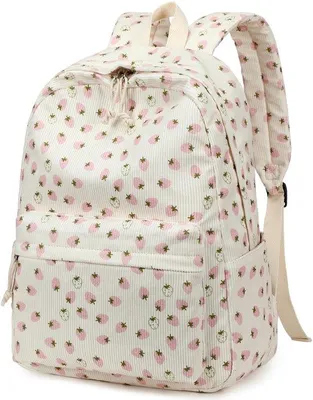 Image de Sac à dos d'école pour fille, grand format, rose, léger, avec poche pour ordinateur portable
