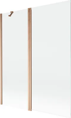 Produktbild von Mexen Mist Duschabtrennung 2-flügelig 140 x 150 cm, transparent, gebürstetes Kupfer - 8A9-140-011-65-00