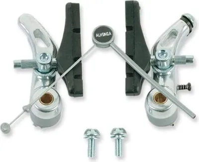 Produktbild von V BIKE Bremse Fahrrad V Bike HJ-994AD Set Bremsbrücke Freiträger Klammer Aluminium, silber kompatibel mit Fahrräder