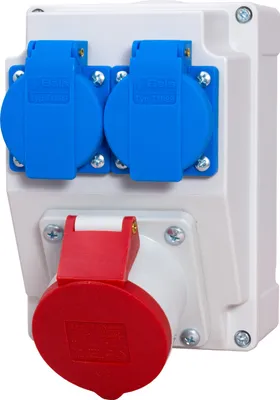 Produktbild von Baustromverteiler Wandverteiler CEE 32A 400V 2x 230V Komplett mit BALS Dose