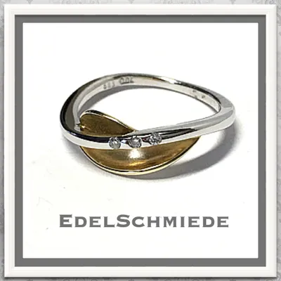 Produktbild von Goldring in 585/- bicolor mit 3 Brillanten #54