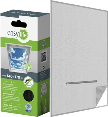 Zdjęcie produktu dla Moskitiera na okno dachowe z rzepem 140 x 170 cm antracytowa