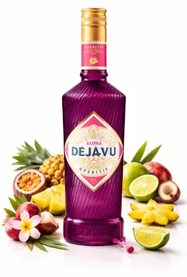 Produktbild von Aperitif Déjà-Vu Aloha Aperitif 0,7L – 15% Vol. mit Hibiskus, Limette & Guave- [Enthält Sulfite]