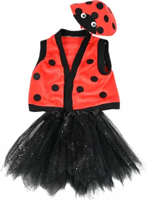 Produktbild von Marienkäfer Kostüm Mädchen Karneval Set Rock Bluse & Haarreif 110-135cm Süß