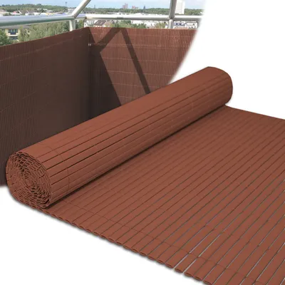 Produktbild von Jopassy PVC Sichtschutzmatte Sichtschutzzaun Sichtschutz für Zaun Balkon Windschutz Braun 90x800cm