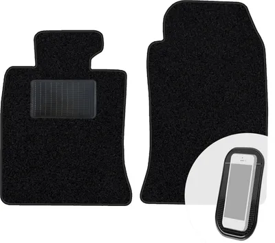 Produktbild von moto-MOLTICO Vorne Fußmatten Auto Velours Autoteppiche Schwarz Automatten Set 2-teilig passend für MINI One Cooper 2001-2006