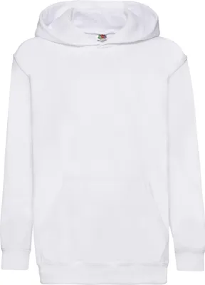 Obrázok produktu pre Fruit of the Loom – detská mikina s kapucňou „Classic 260“ FK3001 (128) (biela)