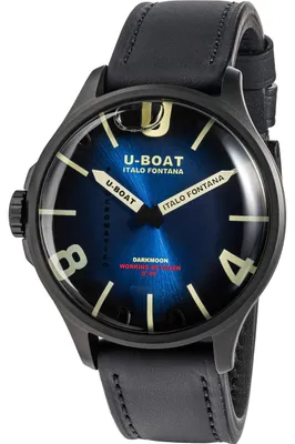Image de U-Boat 3341, montre pour homme, Darkmoon, diamètre 47 mm, étanchéité 5 ATM