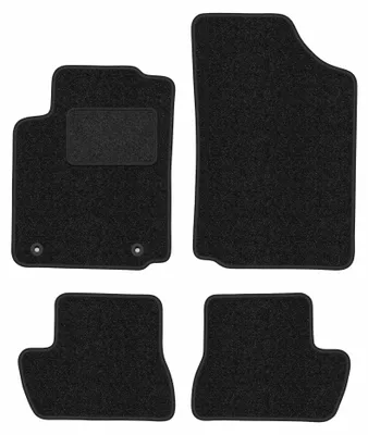 Obrázok produktu pre Velúrové autokoberce pre: Citroen C2 2003-2009 (hatchback) – sada 4 ks, antracitové, na mieru – Wielganizator ANTHRA