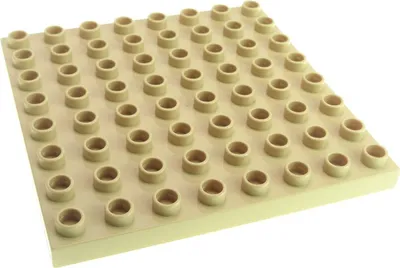 Produktbild von 1x Lego Duplo Bau Platte 8x8 beige Burg Zug Dino 4255190 74965 93517 51262