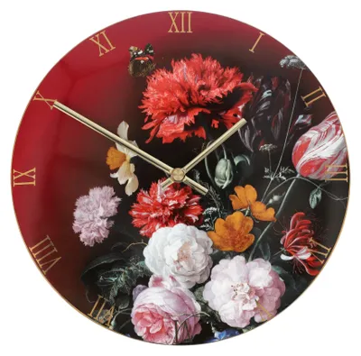 Obrázok produktu pre Nástenné hodiny Goebel Jan Davidsz de Heem - kvety vo váze, Artis Orbis, porcelán, farebné, 31 cm, 67069031